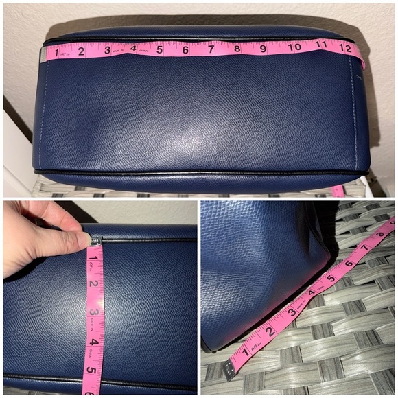 Vera Bradley Leather Satchel Crossbody – Navy & Black - Picture 5 of 16